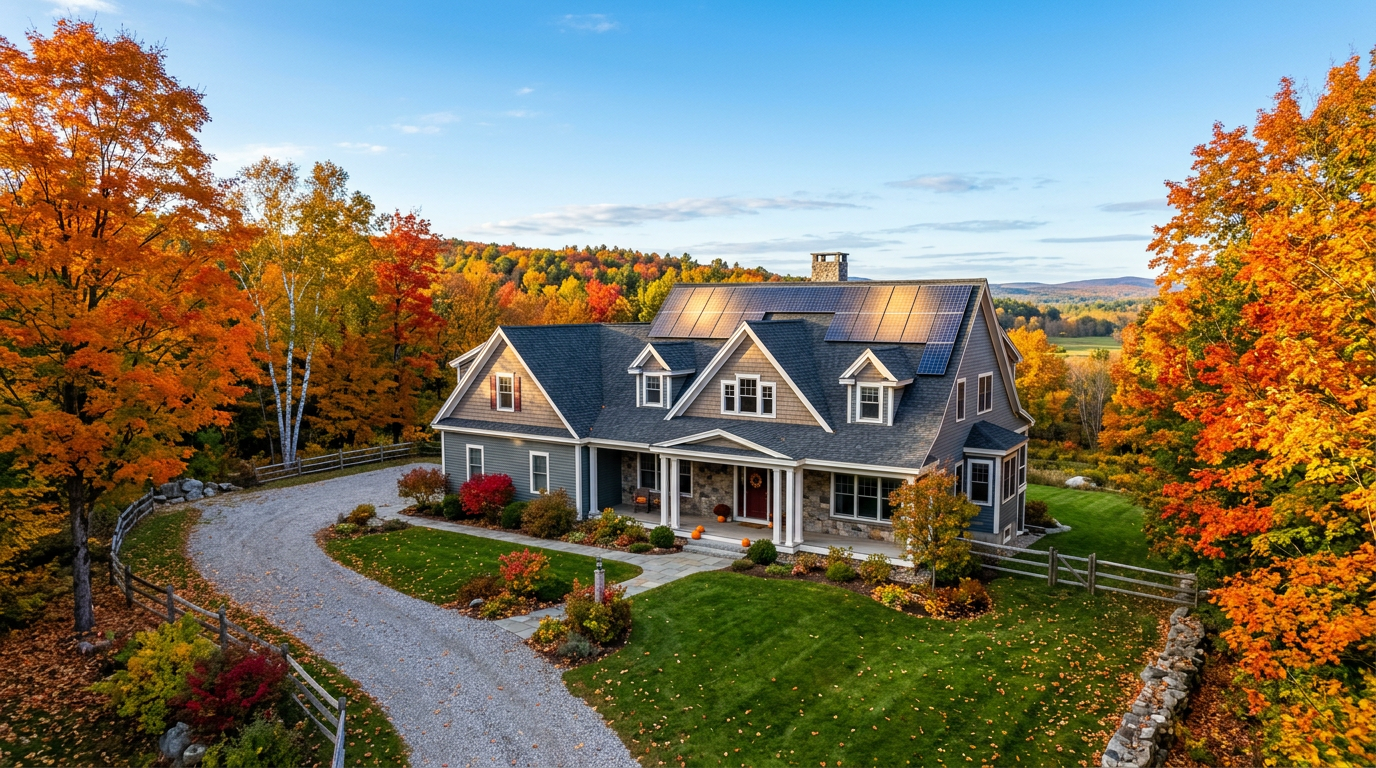 House in NJ with solar panels